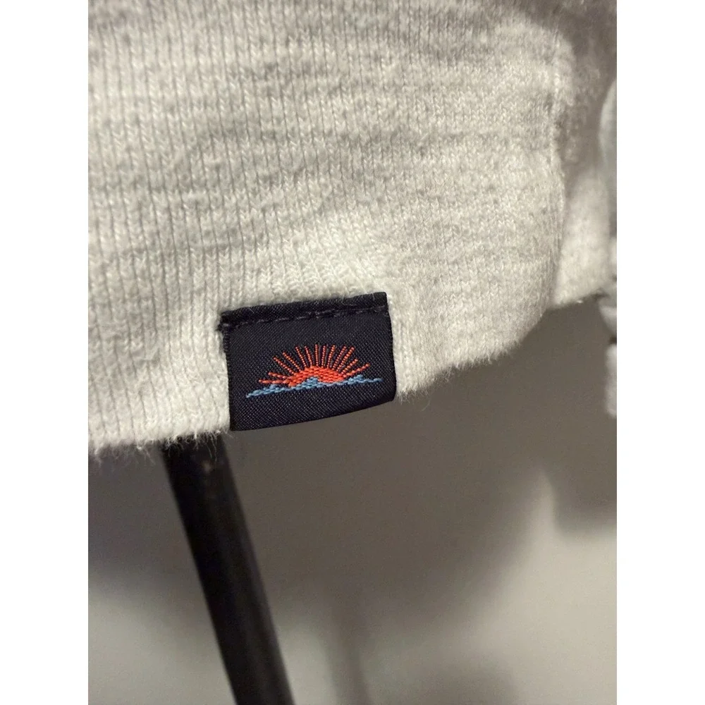 Faherty‎ Organic Cotton Slub Knit Pullover Hoodie White Gray XL Mens Womens